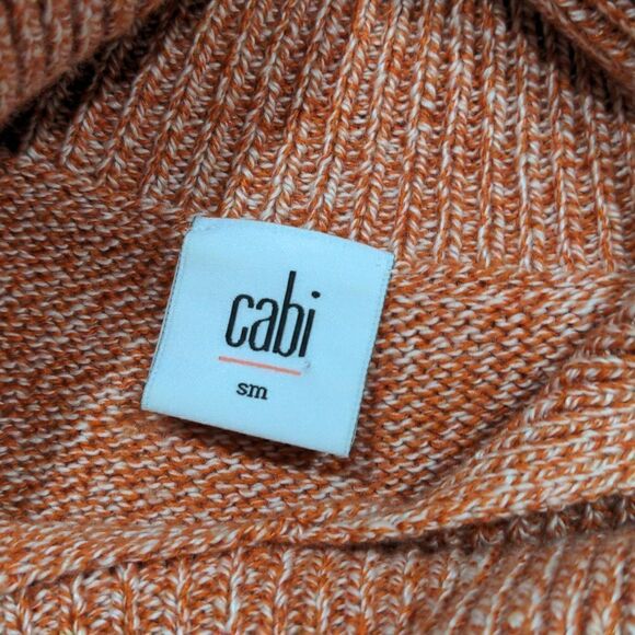 CAbi #3011 Foldover Pullover Sweater in Turmeric Fleck size Small - Picture 7 of 10